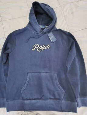 Polo Ralph Lauren Script Hoodie XL NWT Blue